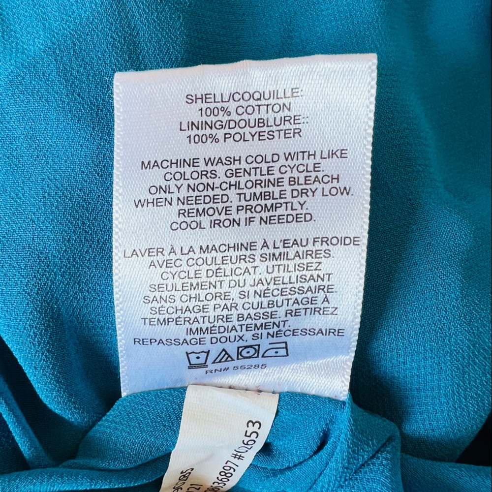 Express Sleeveless Peplum blue Top blouse - Picture 6 of 6